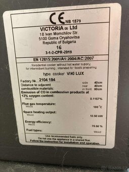 Krbový sporák Victoria VIKI LUX - 2