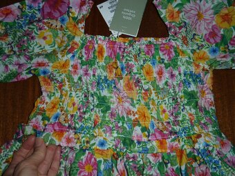 Nové - H&M-Pěkné sváteční šaty na slečnu 6-7 LE - 2