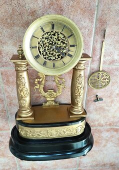 TOP krbové dvousloupkové hodiny Biedermeier - 2