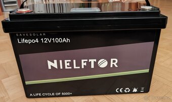 Baterie LiFePO4 Nielftor - 100Ah, 12V, BMS s BT - nová - 2