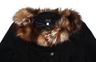 Kvalitní černý kabát/paleto, vel. L zn. 1-2-3 - 2