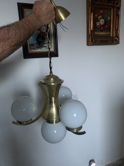 Lustr starý mosazný - 2