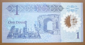 Bankovka, Libye, 1 dinar, ročník 2019 - 2