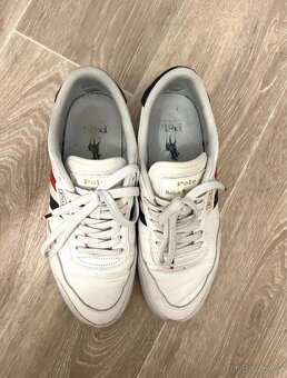 boty polo ralph lauren bile kožené unisex - 2