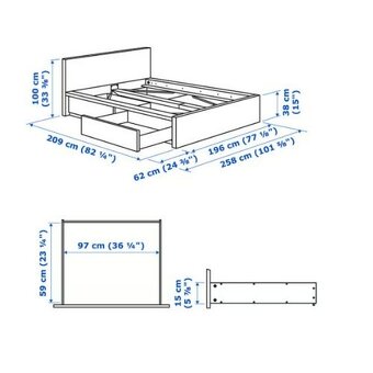 Postel, 2 úložné díly - 2