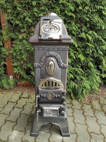 Americká litinová kamna + litinový.podstavec - 2