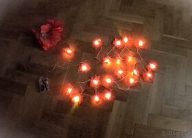 3x sada svítící lístečky / blikající LED světýlka Javor - 2