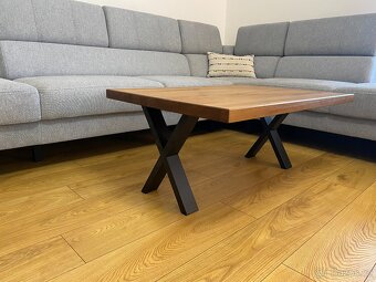 Kovové nohy na stůl ve tvaru X černé (2 ks v sadě) - 2