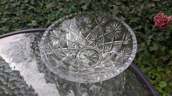 Křišťálová bohatě broušená mísa - 2