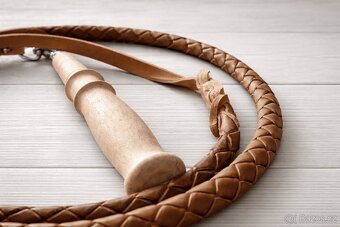 Světlý  pastevecký bič – 250 cm - 2