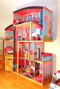 XXL dřevěný barbie domeček s vybavením - 2