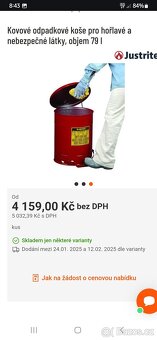 Kos odpadkový na hořlavé a nebezpečné látky 97l - 2