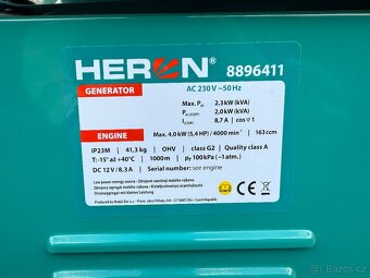 Elektrocentrála HERON 2300W - stav nový - 2