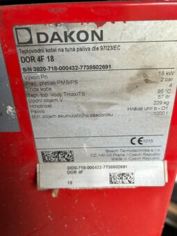 Zánovní kotel DAKON DOR 4F 18 – 18 kW + příslušenství - 2