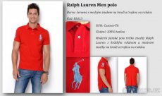 NOVÉ pánské polo triko Ralph Lauren - červené - 2