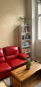 kožený červený gauč - 2