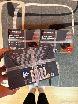 3× PARKSIDE 20V 4Ah Smart Battery – nové, nerozbalené - 2