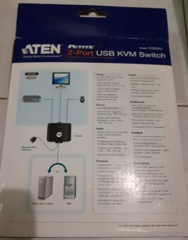 Přepínač ATEN KVM switch CS-22U USB 2PC - 2
