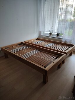Postel masivní buková 200 x 90 cm + rošt Matraflex - 2