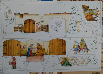 Prodám vystřihovací betlém ze staré Šumavy komplet - 2