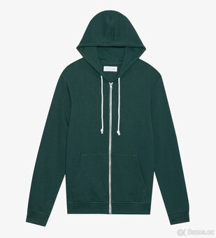 PIER ONE Pánská mikina na zip s kapucí Green XXL - 2