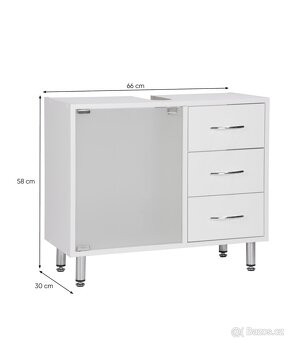 Koupelnová skříňka LYNNE - bílá - 2