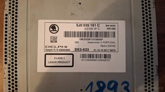 Autorádio Škoda Swing - Originál + PIN, plně funkční - 2