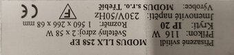 MODUS LLX258ALEP svítidlo 2x58W s hliníkovou mřížkou - 2