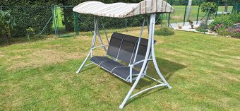 Zahradní houpačka - lavice Hollywood šedá - 2