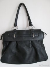 Kabelka styl Birkin, černá kůže. P R O D Á N O - 2