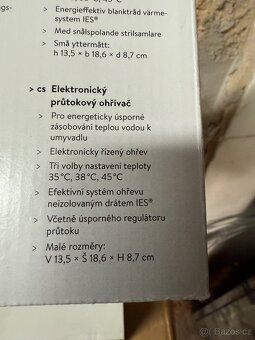Průtokový ohřívač elektronicky řízený - 2