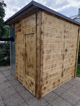 Finská venkovní sauna 2x2 m, pro až 6 osob,kamna na dřevo - 2