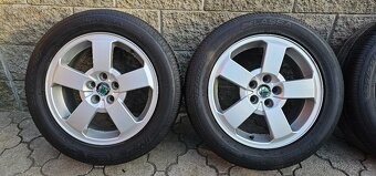 Originál alu Škoda O1 5x100 205/55 R16 - 7,5mm letní pneu - 2