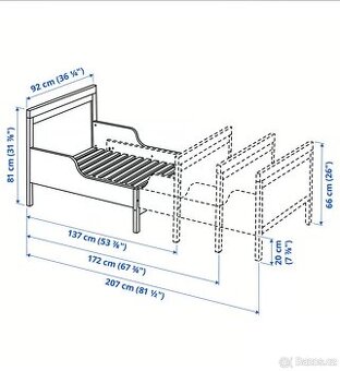 DOVOZ MOŽNÝ rostoucí postel ikea sundvik - 2
