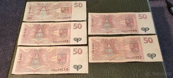 Pěkný lot 50 korun ČR, různé ročníky a série - 2