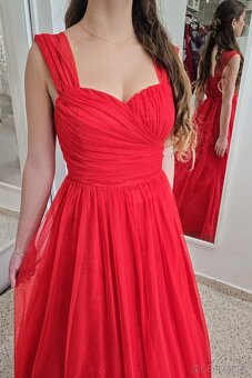 NOVÉ plesové šaty TŘPYTIVÉ ČERVENÉ - 2