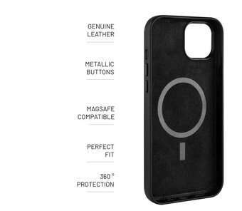 Ochranné sklo + kožený kryt - iPhone 15, nové - 2