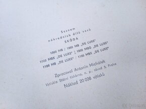 Seznam náhradních dílů Škoda 1000 MB - 2