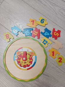 Puzzle - dřevěné hodiny - 2