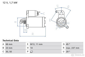 Startér BOSCH AUDI 2.0 TDI 0986026520, 04L911021, 1986S00838 - 2