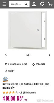 Revizní dvířka RUG Softline 300 x 300 mm , 3 kusy a klíč - 2