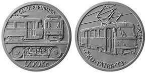 500 Kč Tatra 603 stříbrné mince ČNB + rezervace Tramvaj T3 - 2