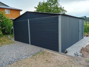 Plechová garáž 6x5m - 2