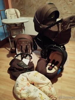 Trojkombinace NOORDI Fjordi+jídelní židliřka+ kojící polštář - 2