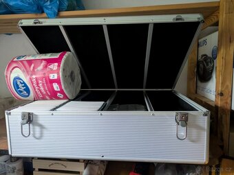 Hliníkový kufr na 1000 CD/DVD – stříbrný - 2