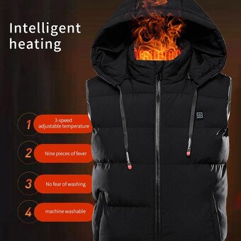 VYHŘÍVANÁ VESTA S KAPUCÍ - 2