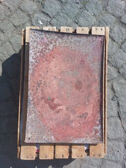 Prodám smaltovanou ceduli "tři muži". - 2