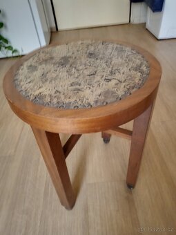 Starožitná taburetka Biedermeier - 2