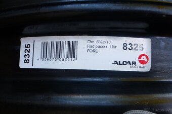 3ks plechových disků Ford Focus 16,5x108,6,5Jx16,et50+ čidla - 2