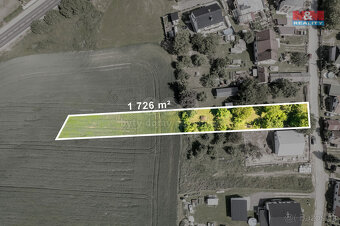 Prodej pozemku k bydlení, 1726 m², Výrov - Hadačka. - 2